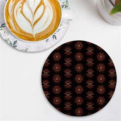 Pattern Floral Texture Icons Uv Print Round Tile Coaster by Semog4