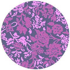 Background Pattern Flower Texture Wooden Puzzle Round by Semog4