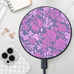 Background Pattern Flower Texture Wireless Fast Charger(black) by Semog4