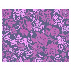 Background Pattern Flower Texture One Side Premium Plush Fleece Blanket (medium) by Semog4