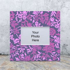 Background Pattern Flower Texture White Box Photo Frame 4  X 6  by Semog4