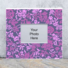 Background Pattern Flower Texture White Wall Photo Frame 5  X 7  by Semog4