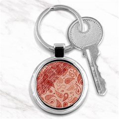 Tribal Background Pattern Texture Design Key Chain (round)