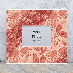 Tribal Background Pattern Texture Design White Wall Photo Frame 5  X 7 