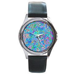 Tribal Pattern Pattern Round Metal Watch by Semog4