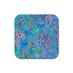 Tribal Pattern Pattern Rubber Coaster (square) by Semog4