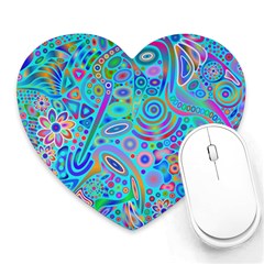 Tribal Pattern Pattern Heart Mousepad