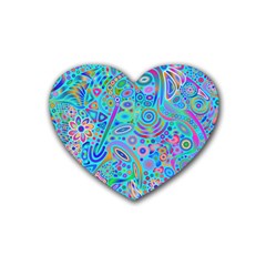 Tribal Pattern Pattern Rubber Heart Coaster (4 Pack) by Semog4