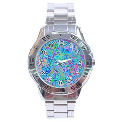 Tribal Pattern Pattern Stainless Steel Analogue Watch