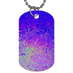 Psychedelic Retrovintage Colorful Dog Tag (one Side) by Semog4