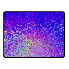 Psychedelic Retrovintage Colorful One Side Fleece Blanket (small) by Semog4