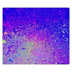 Psychedelic Retrovintage Colorful Premium Plush Fleece Blanket (small) by Semog4