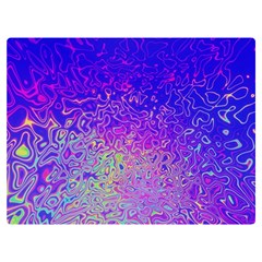 Psychedelic Retrovintage Colorful One Side Premium Plush Fleece Blanket (extra Small) by Semog4