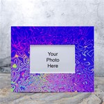 Psychedelic Retrovintage Colorful White Tabletop Photo Frame 4 x6  Front