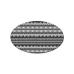 Tribal Zentangle Line Pattern Sticker (oval) by Semog4