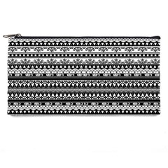 Tribal Zentangle Line Pattern Pencil Case by Semog4