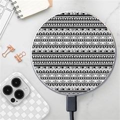 Tribal Zentangle Line Pattern Wireless Fast Charger(white) by Semog4