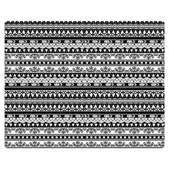 Tribal Zentangle Line Pattern One Side Premium Plush Fleece Blanket (medium) by Semog4