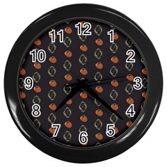 Pattern Decorative Elements Silver Wall Clock (black) by Semog4