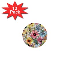 Flower Nature Floral Spring 1  Mini Buttons (10 Pack)  by Semog4