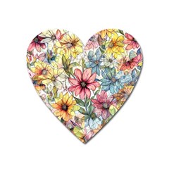 Flower Nature Floral Spring Heart Magnet