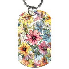 Flower Nature Floral Spring Dog Tag (one Side) by Semog4