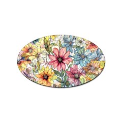 Flower Nature Floral Spring Sticker Oval (10 Pack) by Semog4