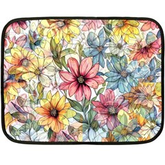 Flower Nature Floral Spring One Side Fleece Blanket (mini) by Semog4