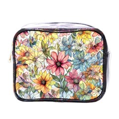 Flower Nature Floral Spring Mini Toiletries Bag (one Side) by Semog4