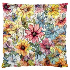 Flower Nature Floral Spring Large Cushion Case (one Side) by Semog4