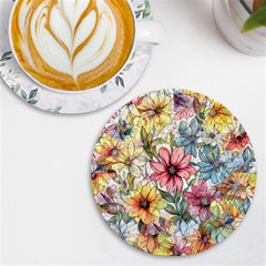 Flower Nature Floral Spring Uv Print Round Tile Coaster by Semog4