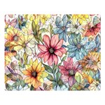 Flower Nature Floral Spring One Side Premium Plush Fleece Blanket (Large) 80 x60  Blanket Front