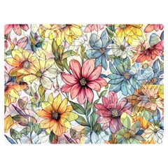 Flower Nature Floral Spring Premium Plush Fleece Blanket (extra Small)