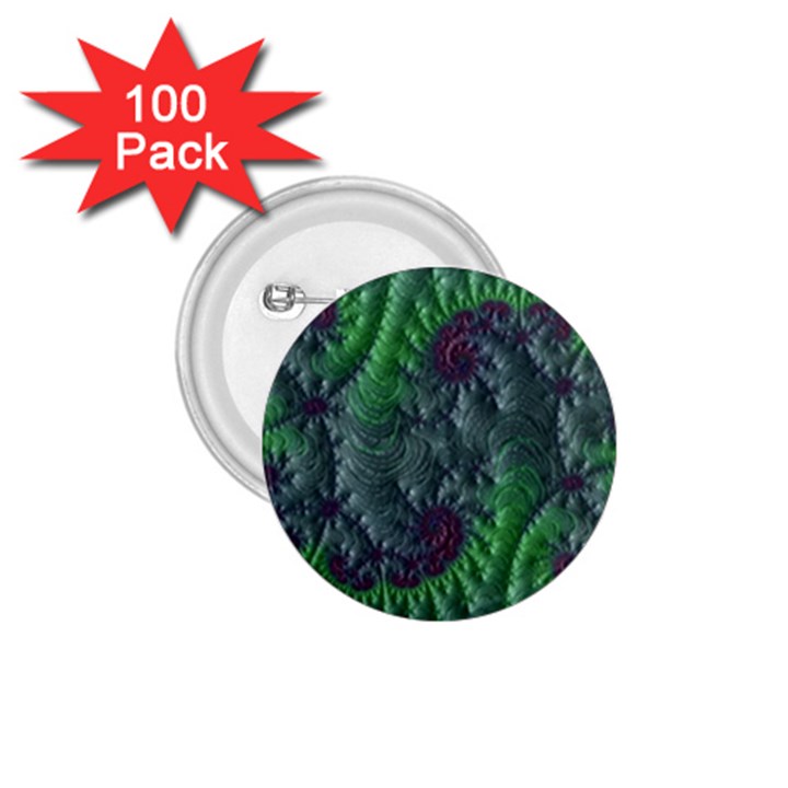 Fractal Floral Background Planetary 1.75  Buttons (100 pack) 