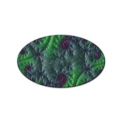 Fractal Floral Background Planetary Sticker (oval) by Semog4