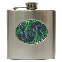 Fractal Floral Background Planetary Hip Flask (6 Oz) by Semog4