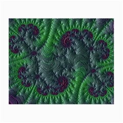 Fractal Floral Background Planetary Small Glasses Cloth (2 Sides) by Semog4