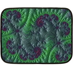 Fractal Floral Background Planetary Fleece Blanket (mini) by Semog4