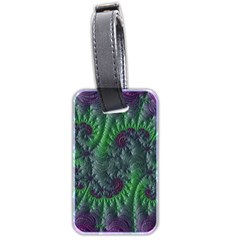 Fractal Floral Background Planetary Luggage Tag (two Sides) by Semog4