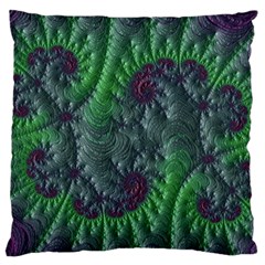 Fractal Floral Background Planetary Large Premium Plush Fleece Cushion Case (one Side) by Semog4