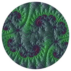 Fractal Floral Background Planetary Round Trivet