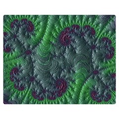 Fractal Floral Background Planetary One Side Premium Plush Fleece Blanket (medium)