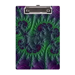 Fractal Floral Background Planetary A5 Acrylic Clipboard