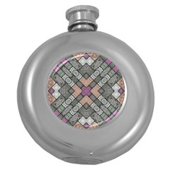 Mandala Decoration Floral Flower Round Hip Flask (5 Oz) by Semog4