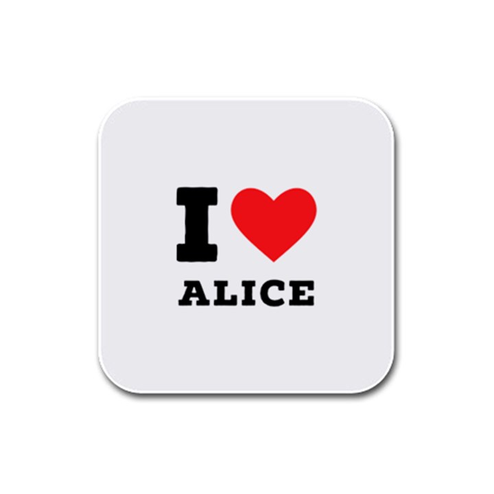 I love alice Rubber Square Coaster (4 pack)