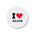 I love alice Rubber Coaster (Round) Front