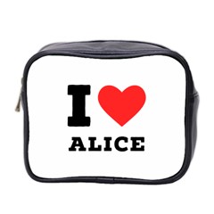 I Love Alice Mini Toiletries Bag (two Sides) by ilovewhateva