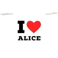 I Love Alice Lightweight Drawstring Pouch (xl) by ilovewhateva