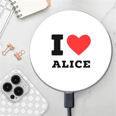 I Love Alice Wireless Fast Charger(white) by ilovewhateva