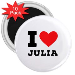 I Love Julia  3  Magnets (10 Pack)  by ilovewhateva